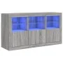 Aparador con luces LED gris Sonoma 123x37x67 cm de , Aparadores - Ref: Foro24-3209063, Precio: 152,33 €, Descuento: %