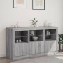 Aparador con luces LED gris Sonoma 123x37x67 cm de , Aparadores - Ref: Foro24-3209063, Precio: 157,98 €, Descuento: %