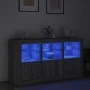 Aparador con luces LED gris Sonoma 123x37x67 cm de , Aparadores - Ref: Foro24-3209063, Precio: 152,33 €, Descuento: %