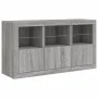 Aparador con luces LED gris Sonoma 123x37x67 cm de , Aparadores - Ref: Foro24-3209063, Precio: 152,33 €, Descuento: %
