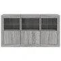 Aparador con luces LED gris Sonoma 123x37x67 cm de , Aparadores - Ref: Foro24-3209063, Precio: 152,33 €, Descuento: %