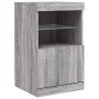 Aparador con luces LED gris Sonoma 123x37x67 cm de , Aparadores - Ref: Foro24-3209063, Precio: 157,98 €, Descuento: %