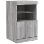 Aparador con luces LED gris Sonoma 123x37x67 cm de , Aparadores - Ref: Foro24-3209063, Precio: 152,33 €, Descuento: %