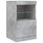 Aparador con luces LED gris hormigón 123x37x67 cm de , Aparadores - Ref: Foro24-3209061, Precio: 168,48 €, Descuento: %
