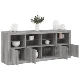 Sideboard mit LED-Leuchten in Sonoma-Grau 163x37x67 cm von , Sideboards - Ref: Foro24-3209077, Preis: 188,20 €, Rabatt: %