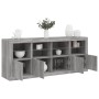 Aparador con luces LED gris Sonoma 163x37x67 cm de , Aparadores - Ref: Foro24-3209077, Precio: 188,18 €, Descuento: %