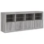 Aparador con luces LED gris Sonoma 163x37x67 cm de , Aparadores - Ref: Foro24-3209077, Precio: 188,20 €, Descuento: %