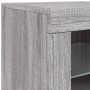 Aparador con luces LED gris Sonoma 163x37x67 cm de , Aparadores - Ref: Foro24-3209077, Precio: 188,18 €, Descuento: %