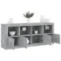 Aparador con luces LED gris hormigón 163x37x67 cm de , Aparadores - Ref: Foro24-3209075, Precio: 175,96 €, Descuento: %