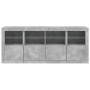 Aparador con luces LED gris hormigón 163x37x67 cm de , Aparadores - Ref: Foro24-3209075, Precio: 181,29 €, Descuento: %
