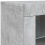 Aparador con luces LED gris hormigón 163x37x67 cm de , Aparadores - Ref: Foro24-3209075, Precio: 181,29 €, Descuento: %