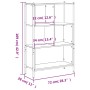 Estantería madera de ingeniería roble Sonoma 72x28x109 cm de , Librerías y estanterías - Ref: Foro24-838884, Precio: 61,95 €,...