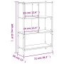 Estantería madera de ingeniería gris Sonoma 72x28x109 cm de , Librerías y estanterías - Ref: Foro24-838886, Precio: 63,46 €, ...