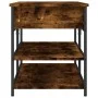 Engineered smoked oak wooden shoe bench 100x42.5x50 cm by , Benches for halls and storage - Ref: Foro24-839035, Price: 74,78 ...