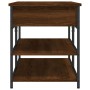 Banco zapatero madera de ingeniería marrón roble 100x42,5x50 cm de , Bancos para recibidores y almacenamiento - Ref: Foro24-8...