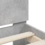 Estructura de cama cabecero y luces LED gris hormigón 200x200cm de , Camas y somieres - Ref: Foro24-3207521, Precio: 161,60 €...
