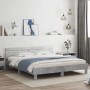 Estructura de cama cabecero y luces LED gris hormigón 180x200cm de , Camas y somieres - Ref: Foro24-3207528, Precio: 166,33 €...