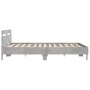Estructura de cama cabecero y luces LED gris hormigón 160x200cm de , Camas y somieres - Ref: Foro24-3207535, Precio: 157,61 €...