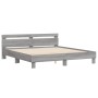 Estructura de cama cabecero y luces LED gris Sonoma 160x200 cm de , Camas y somieres - Ref: Foro24-3207537, Precio: 165,78 €,...