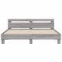 Estructura de cama cabecero y luces LED gris Sonoma 160x200 cm de , Camas y somieres - Ref: Foro24-3207537, Precio: 165,78 €,...