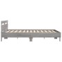 Estructura de cama cabecero y luces LED gris Sonoma 160x200 cm de , Camas y somieres - Ref: Foro24-3207537, Precio: 165,78 €,...