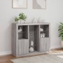 Aparador con luz LED 3 pzas madera de ingeniería gris Sonoma de , Aparadores - Ref: Foro24-3209126, Precio: 206,39 €, Descuen...
