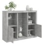 Aparador con luz LED 3 pzas madera de ingeniería gris hormigón de , Aparadores - Ref: Foro24-3209124, Precio: 209,29 €, Descu...
