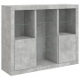 Aparador con luz LED 3 pzas madera de ingeniería gris hormigón de , Aparadores - Ref: Foro24-3209124, Precio: 209,29 €, Descu...