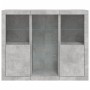 Aparador con luz LED 3 pzas madera de ingeniería gris hormigón de , Aparadores - Ref: Foro24-3209124, Precio: 209,29 €, Descu...