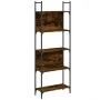 Librería de 5 estantes madera roble ahumado 60,5x24x166,5 cm de , Librerías y estanterías - Ref: Foro24-838865, Precio: 50,76...