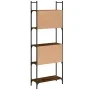 Librería de 5 estantes madera roble ahumado 60,5x24x166,5 cm de , Librerías y estanterías - Ref: Foro24-838865, Precio: 50,76...