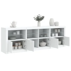 Aparador con luces LED blanco 202x37x67 cm de , Aparadores - Ref: Foro24-3209009, Precio: 231,94 €, Descuento: %
