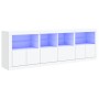 Aparador con luces LED blanco 202x37x67 cm de , Aparadores - Ref: Foro24-3209009, Precio: 238,88 €, Descuento: %