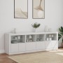 Aparador con luces LED blanco 202x37x67 cm de , Aparadores - Ref: Foro24-3209009, Precio: 238,88 €, Descuento: %