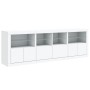 Aparador con luces LED blanco 202x37x67 cm de , Aparadores - Ref: Foro24-3209009, Precio: 238,88 €, Descuento: %