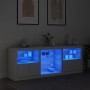 Aparador con luces LED blanco 181,5x37x67 cm de , Aparadores - Ref: Foro24-3209037, Precio: 233,55 €, Descuento: %
