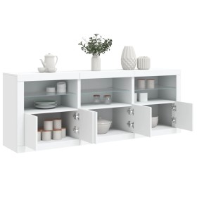 Aparador con luces LED blanco 181,5x37x67 cm de , Aparadores - Ref: Foro24-3209002, Precio: 248,53 €, Descuento: %
