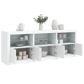 Aparador con luces LED blanco 181,5x37x67 cm de , Aparadores - Ref: Foro24-3209002, Precio: 242,29 €, Descuento: %