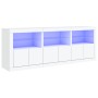Aparador con luces LED blanco 181,5x37x67 cm de , Aparadores - Ref: Foro24-3209002, Precio: 248,53 €, Descuento: %