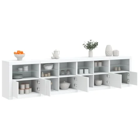 Aparador con luces LED blanco 283x37x67 cm de , Aparadores - Ref: Foro24-3209016, Precio: 298,81 €, Descuento: %