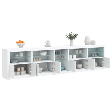 Aparador con luces LED blanco 283x37x67 cm de , Aparadores - Ref: Foro24-3209023, Precio: 376,04 €, Descuento: %