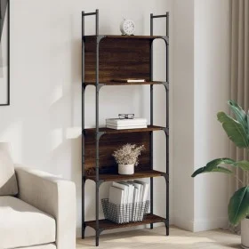 5-shelf oak brown wood bookcase 60.5x24x166.5 cm by , Bookcases and shelves - Ref: Foro24-838867, Price: 52,03 €, Discount: %