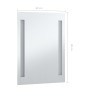 Espejo de pared de baño con LED 60x80 cm de vidaXL, Espejos - Ref: Foro24-144703, Precio: 111,86 €, Descuento: %