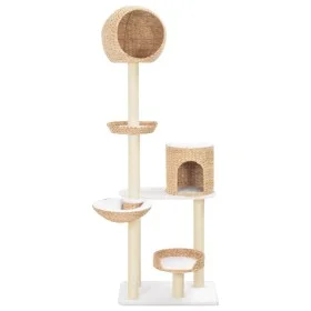 Rascador para gatos de hierba marina con poste de sisal de vidaXL, Mobiliario para gatos - Ref: Foro24-170734, Precio: 219,23...