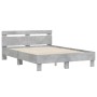 Cama con cabecero madera de ingeniería gris hormigón 120x200 cm de , Camas y somieres - Ref: Foro24-3207430, Precio: 131,13 €...
