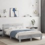 Cama con cabecero madera de ingeniería gris hormigón 120x200 cm de , Camas y somieres - Ref: Foro24-3207430, Precio: 131,13 €...