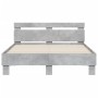 Cama con cabecero madera de ingeniería gris hormigón 120x200 cm de , Camas y somieres - Ref: Foro24-3207430, Precio: 131,13 €...