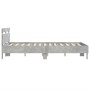 Cama con cabecero madera de ingeniería gris hormigón 120x200 cm de , Camas y somieres - Ref: Foro24-3207430, Precio: 131,13 €...
