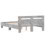 Cama con cabecero madera de ingeniería gris hormigón 120x200 cm de , Camas y somieres - Ref: Foro24-3207430, Precio: 131,13 €...