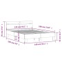 Cama con cabecero madera de ingeniería roble ahumado 135x190 cm de , Camas y somieres - Ref: Foro24-3207445, Precio: 136,49 €...